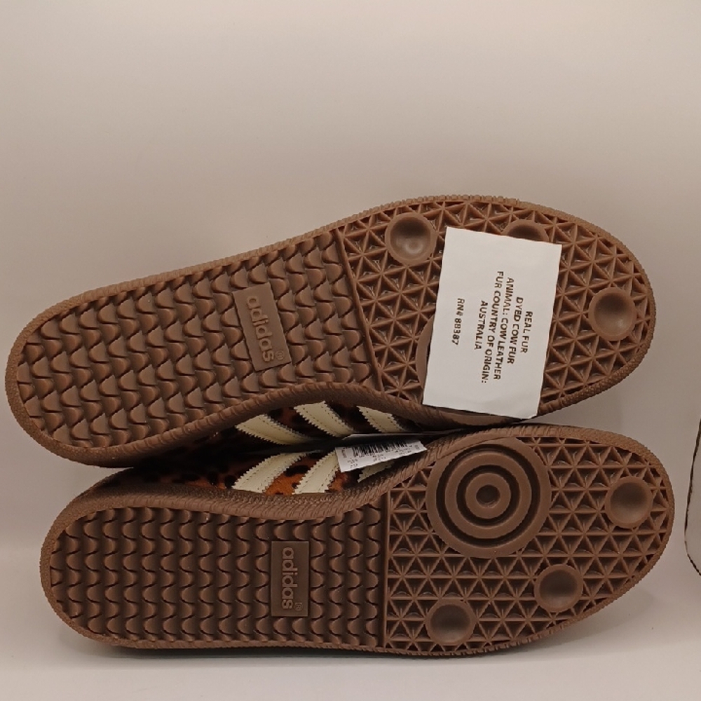 NEW Adidas Samba OG Cheetah Print Red/Creme Sneakers Womens Size 10 US JI2734 - Picture 4 of 16